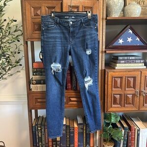 Old Navy Dark Blue Mid-Rise Jeans